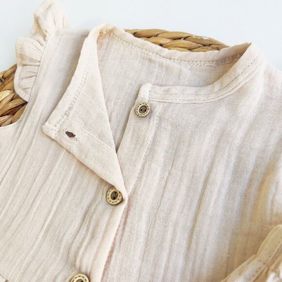 New 100% Muslin Cotton Set for girls in Beige - Picture 5 of 5